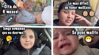 Lo mas difícil de ser mama de Mellizos 👶🏼👶🏼 cita de 6 meses 💉 [upl. by Lusar30]