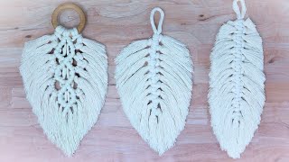 Macrame Realistic Leaves and Floral Wall Design Tutorial [upl. by Hoxsie]