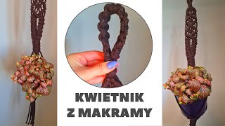 HOW TO MAKE A MACRAME PLANT HANGER  step by step  krok po kroku jak zrobić kwietnik z makramy [upl. by Talbert]