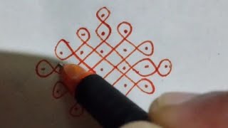 Daily use simple Melika Muggulu with dots in easy way [upl. by Ativ751]