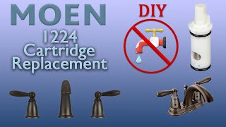 Moen 1224 Cartridge Replacement DIY Fixing your leaking faucet [upl. by Nillad804]