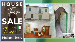 Incredible character historic palace with garden for sale Italy Molise  Property Tour Italian Town [upl. by Llevad]