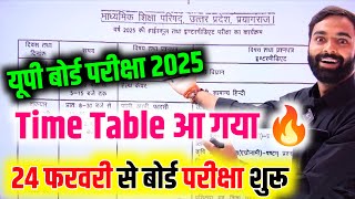 UP Board Class 10th12th exam scheme 202524 फरवरी से बोर्ड परीक्षा शुरू  Up Board Time Table 2025 [upl. by Leterg]