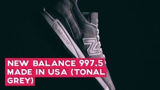 NEW BALANCE 9975 MADE IN USA TONAL GREY SNEAKERS STAR [upl. by Gavan]