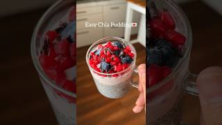 Easy Chia Pudding • Overnight Breakfast 🫐 [upl. by Ahrens]