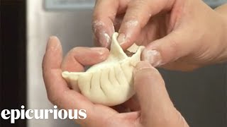 Chef Anita Lo Shows How to Fill and Pleat Chinese Dumplings [upl. by Lutero53]