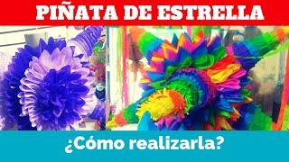 ¿Cómo hacer piñata de estrella navideña fácil  Primera parte [upl. by Kashden901]