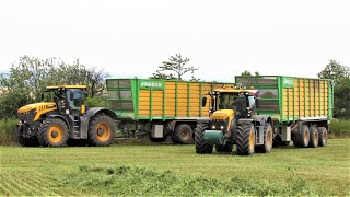 JCB Fastrac 8330 amp 2x 4220 v akci  Senáže vojtěšky [upl. by Pokorny504]