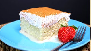 Tres Leches Cake  Original Mexican Recipe [upl. by Sirahs]