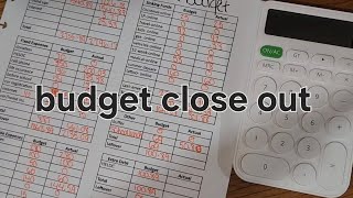 Paycheck Budget Close Out  Zero Based Budgeting [upl. by Daryle]