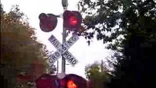 1 MILLION VIEWS Amtrak  High Street Railroad crossing in Amherst MA [upl. by Pickering902]