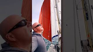 Rigging dual headsails downwind [upl. by Bohs]