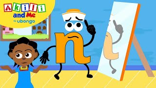 Learn Letter N  The Alphabet with Akili  Cartoons for Preschoolers [upl. by Ahsram181]