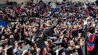 Wharton MBA Graduation Ceremony 2014 Hat Throw [upl. by Udele]