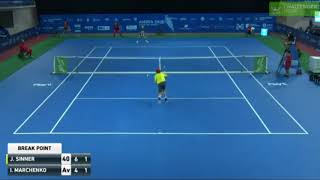 Illya Marchenko UKR v Jannik Sinner ITA I ATP Challenger Andria 2018 R1 [upl. by Llednav]