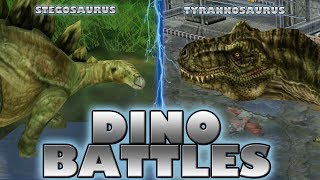 DINO BATTLES  Stegosaurus vs Tyrannosaurus [upl. by Alletsirhc]