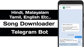 Song  Music Downloader Telegram Bot  Malayalam Hindi Tamil English [upl. by Marbut785]