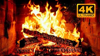 🔥 FIREPLACE Ultra HD 4K Crackling Fireplace with Golden Flames amp Burning Logs Sounds [upl. by Noremak865]