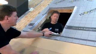 Fensterausbildung bei ebener Verlegung der Vario® KM Supraplex ✔ ISOVER live ★ Web TV für Handwerker [upl. by Fennell]