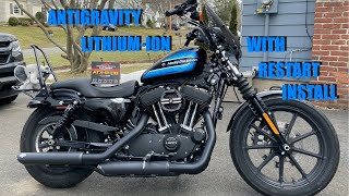 ANTIGRAVITY LITHIUM ION RESTART BATTERY INSTALL HARLEY DAVIDSON IRON1200 SPORTSTER [upl. by Aynwat525]