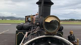 Steam Train crosses Gisborne Airport Runway Railway Crossing [upl. by Anees]