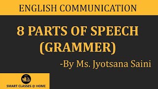 8 parts of speech grammar lecture BA MA by Jyotsna Saini [upl. by Crosby]