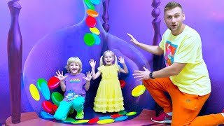 Katya and Dima play and have fun in museum of illusions [upl. by Laufer]