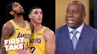 Magic Johnson reveals Lakers expectations how to beat Warriors  First Take [upl. by Mattland430]