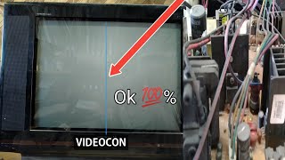 Videocon 21 inch CRT TV horizontal picture problem videocon CRT tv REPAIRING  Hindi video [upl. by Brita]