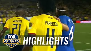 Brazil vs Ecuador  2016 Copa America Highlights [upl. by Naie998]