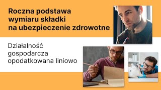 Działalność gospodarcza opodatkowana liniowo składka zdrowotna [upl. by Lusty]