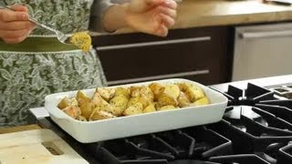 OvenRoasted Potatoes With a Greek Seasoning  Greek Cooking [upl. by Melburn126]