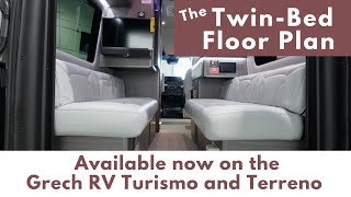 Twin Bed Floorplan on the Grech RV Turismo and Terreno [upl. by Oatis]