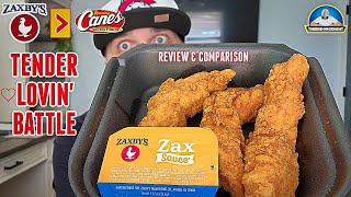 Zaxbys® Chicken Fingers BETTER Than Raising Canes® 🐔🆚🐔  Chicken Tender Battle  theendorsement [upl. by Acim106]