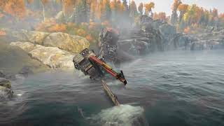 Truck Rescue In The River SnowRunner Gameplay dudegamingyt snowrunner [upl. by Kiraa5]