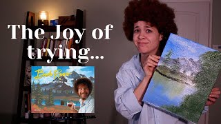 TRYING TO PAINT LIKE BOB ROSS fail [upl. by Codel474]