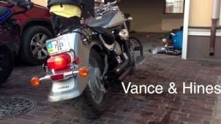 Suzuki c50 Vance and Hines TWIN SLASH STAGGERED [upl. by Nerine]