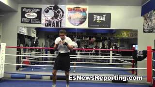 ggg golovkin vs gabriel rosado  esnews boxing [upl. by Annoeik]