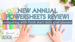 2024 Powersheets Review  Some Accessories  Fresh Start Daily Goal Planner Side by Side Comparison [upl. by Nayllij]