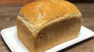 WHOLE WHEAT BREAD  HONEY WHEAT BREAD  Soft Brown Bread Recipe [upl. by Odella24]