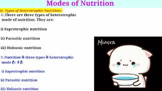 Mode Of Nutrition  Hindi amp English Notes  Msc 1st Semes  Heterotrophic amp Autotrophic Nutrition [upl. by Shelburne]