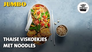 Wat eten we Thaise viskoekjes met roerbaknoedels [upl. by Ikram]