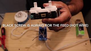 How to wire a double switch Combination two switches double switch DIY [upl. by Aerdma]