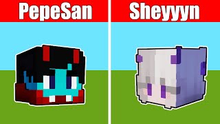 How to BUILD CUTE PepeSan and CUTE Sheyyyyn STATUE  Minecraft Build Tutorial  Minecraft  OMOCITY [upl. by Ettezel]