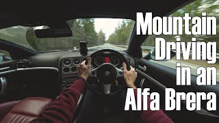 2009 Alfa Romeo Brera 24JTDM QTronic POV Mountain Driving Binaural audio [upl. by Eremehc704]