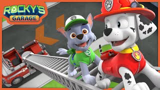 Rocky Adds a Long Ladder to Marshalls Firetruck  Rockys Garage  PAW Patrol Cartoons for Kids [upl. by Nollad]