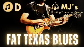 Fat Texas Blues in D  110 bpm  Guitar Backing Track [upl. by Blaine]