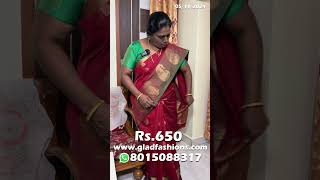 100 Pure Cotton Saree Collections Rani Cotton Sarees Just Rs650 Only gladfashions [upl. by Coral]