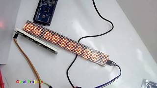 MAX7219 1088AS LED Matrix Display amp Test Code Scrolling Text [upl. by Evatsug]