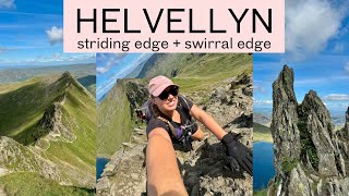 HELVELLYN  via Striding Edge  Swirral Edge ⛰️ [upl. by Hemetaf108]